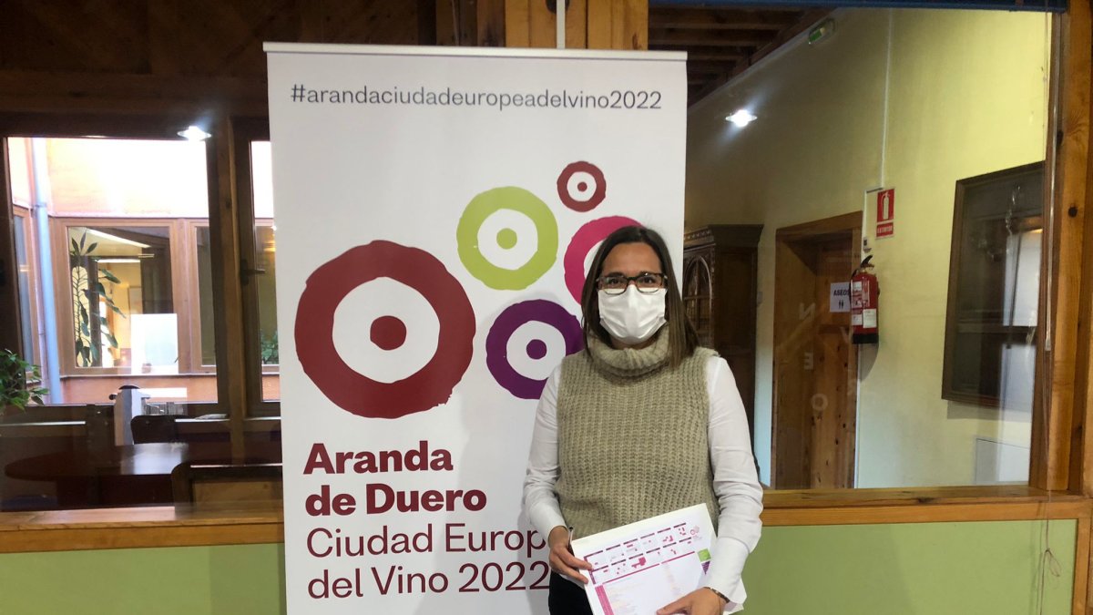 Olga Maderuelo presenta el programa de Aranda Ciudad Europea del Vino