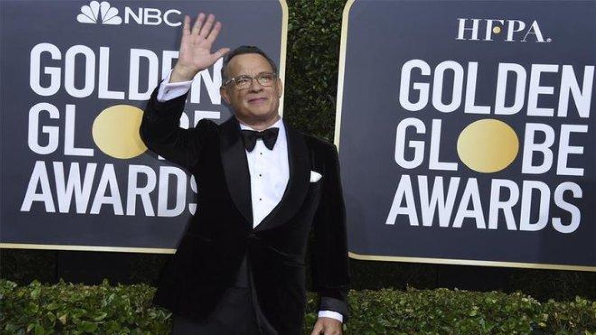 Tom Hanks en los premios Globos de Oro.-AP