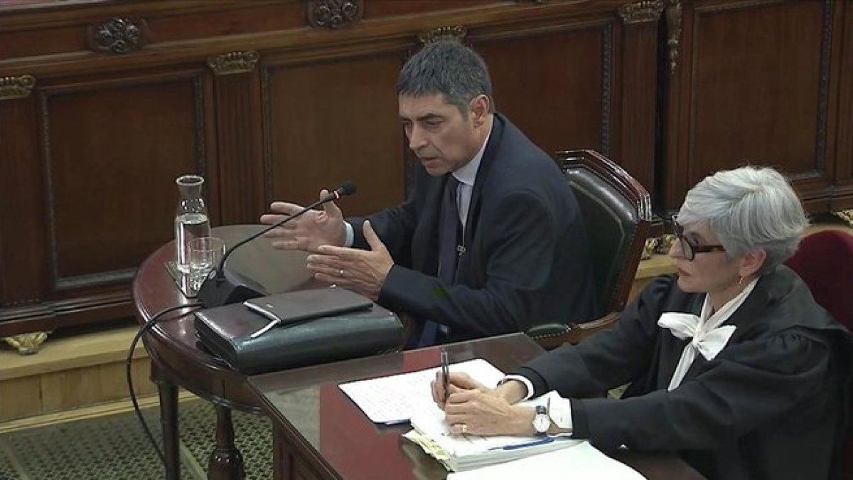 Trapero, durante su declaración.-