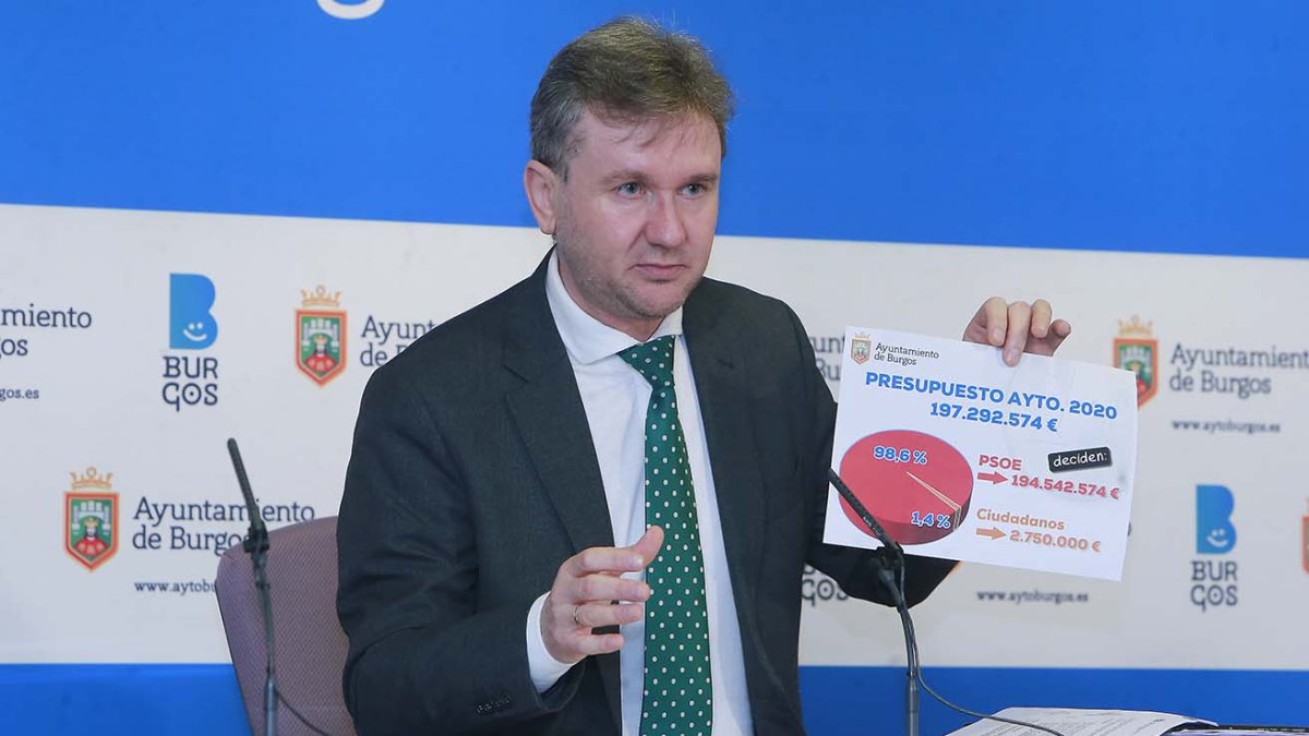Javier Lacalle, portavoz del PP en el Ayuntamiento de Burgos. ECB