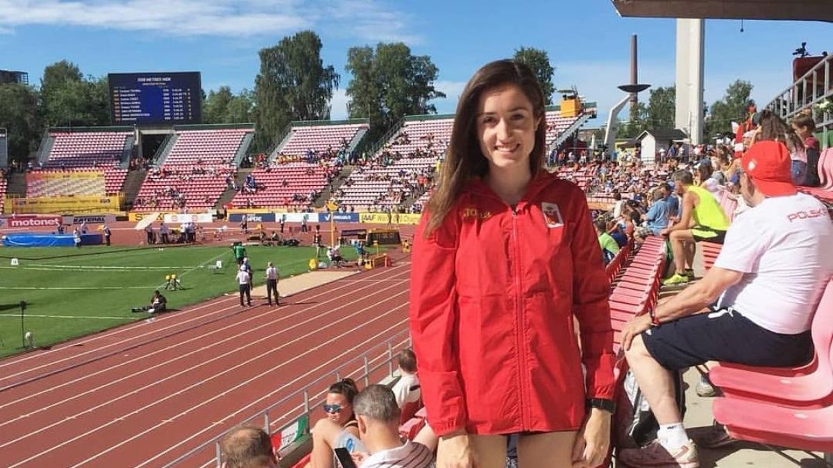 Cristina Ruiz posa en el estadio de Tampere.-INSTAGRAM DE CRISTINA RUIZ