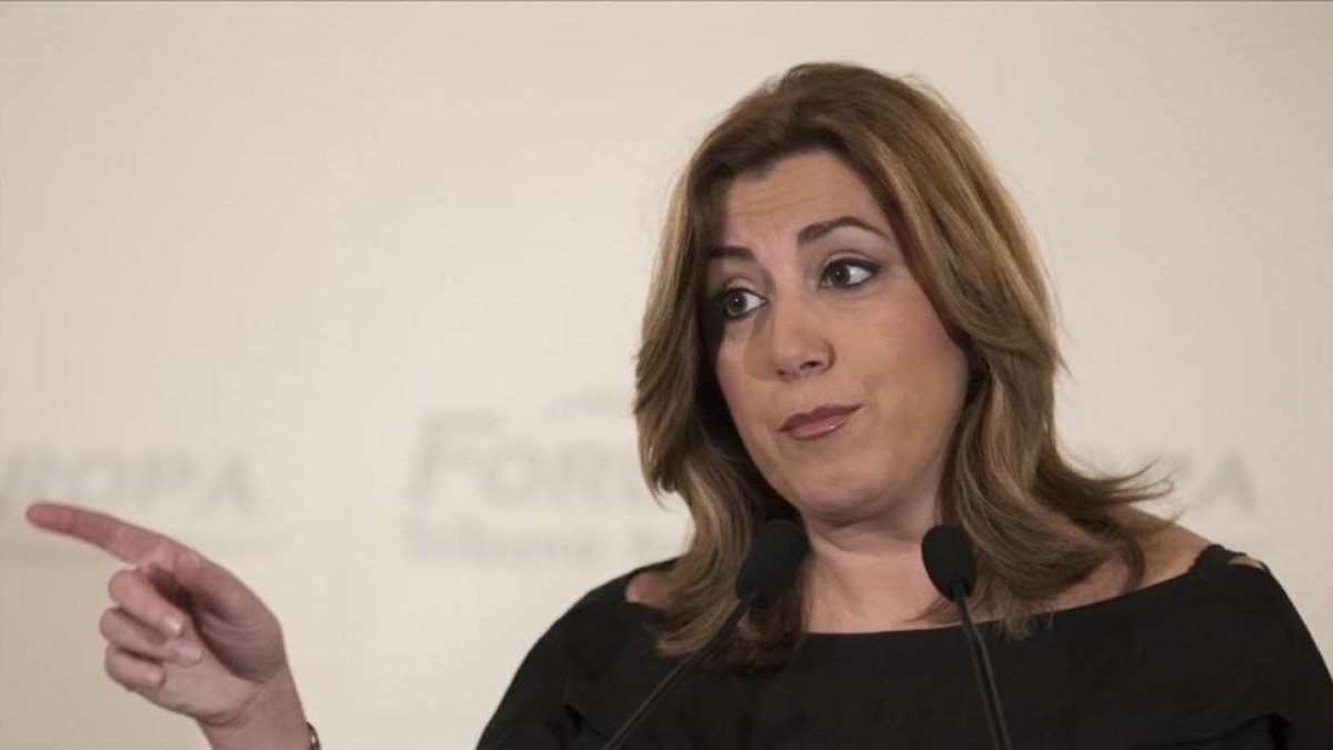 Susana Díaz, este martes en Sevilla.-EFE / JULIO MUÑOZ
