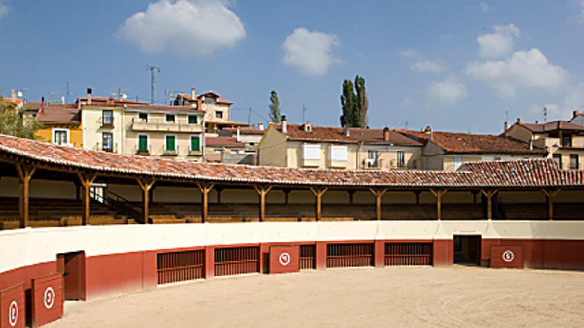 Imagen de la plaza de toros de Huerta de Rey. ECB