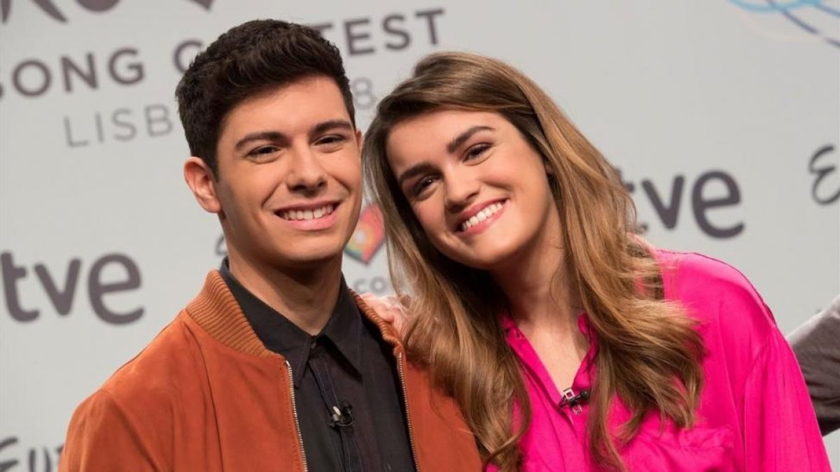 Alfred y Amaia, concursantes de Operacion Triunfo que representarán a TVE en Eurovision con Tu canción.-/ MARTA PEREZ (EFE)