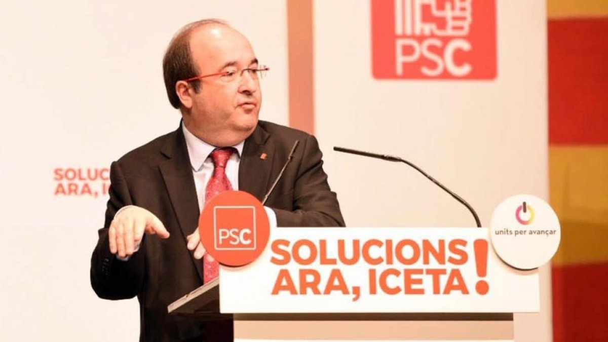 Miquel Iceta, en un acto de la campaña electoral.-/ RAMON GABRIEL