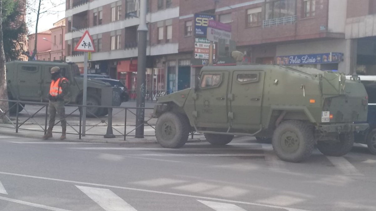 Efectivos del Ring1 en Aranda. ECB