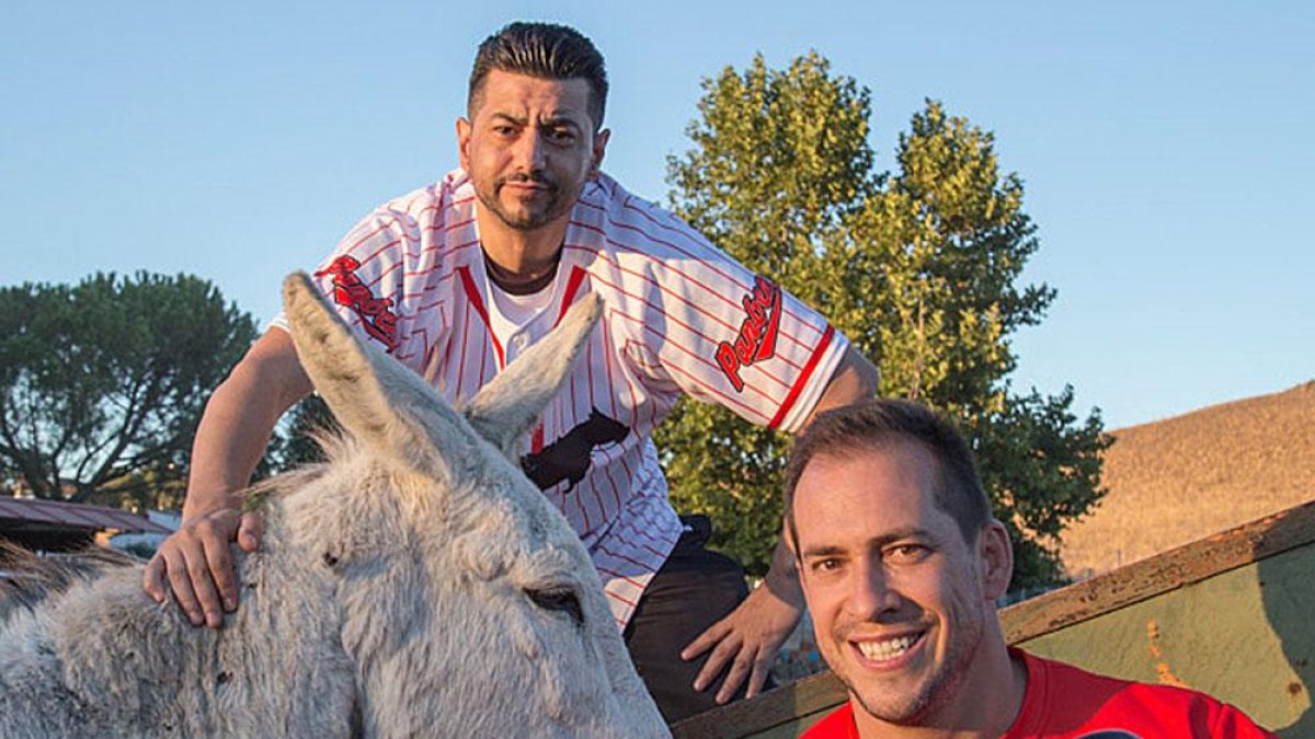 El Langui junto al Gitano Antón.-