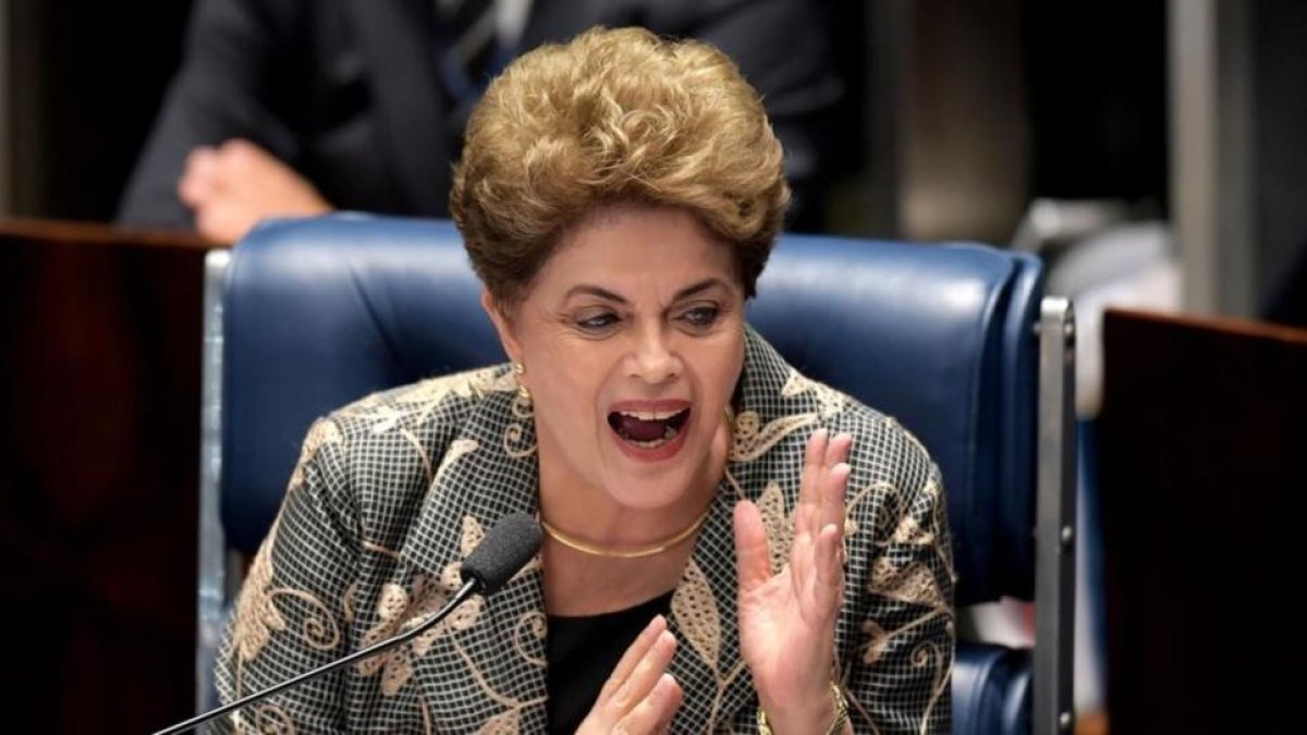 Dilma Rousseff durante su intervención en el Senado.-EVARISTO SA