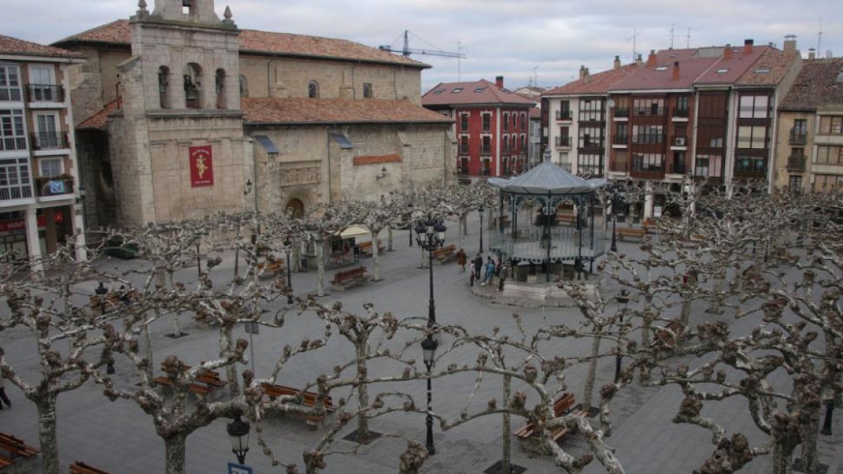 La plaza Mayor de Briviesca.