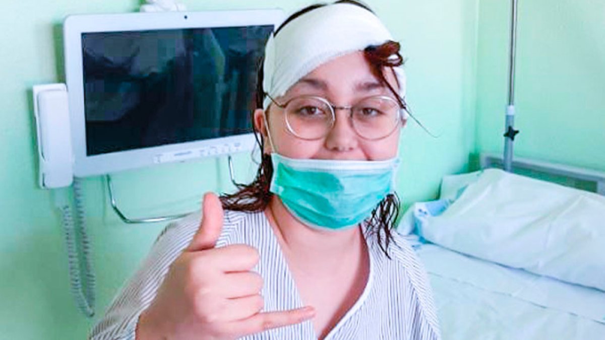 Lidia González tras ser operada en el Hospital Clínico de Valladolid. ECB