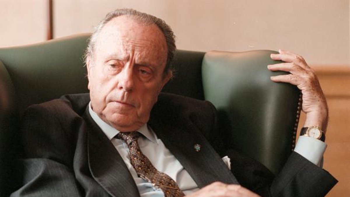 Manuel Fraga, durante una entrevista con EL PERIÓDICO en abril de 1997, en Barcelona.-/ DANNY CAMINAL