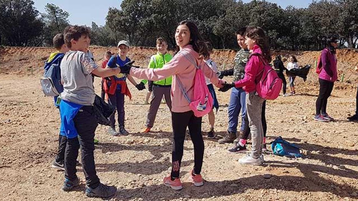 El monte de La Calabaza es uno de los más transitados de la comarca. Muchos grupos de escolares realizan allí actividades lúdicas.-L. V.