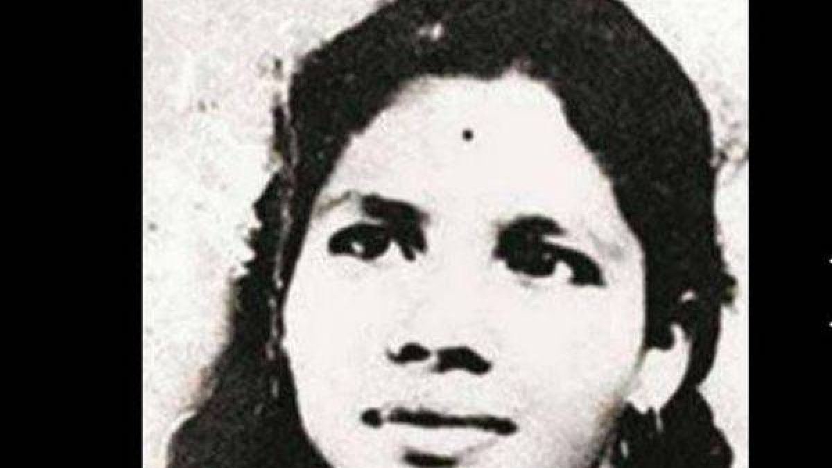 Fotografía de Aruna Shanbaug cuando tenía 25 años.-