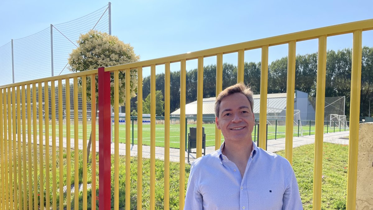 César Barriada, en el campo de fútbol 7 de San Juan de los Lagos. ECB