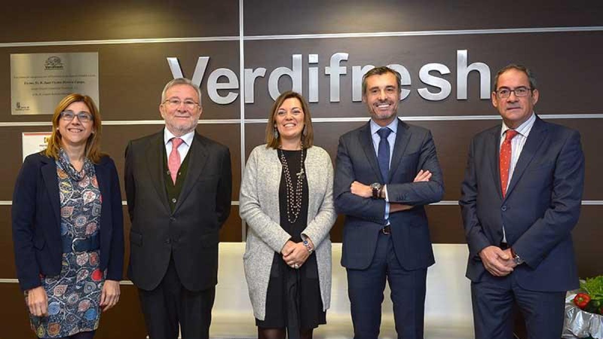 Raquel González, Joaquín Martinavarro Agut (fundador de Verdifresh), Milagros Marcos, Joaquín Ballester y Baudilio Fernández-Mardomingo.-L.V.