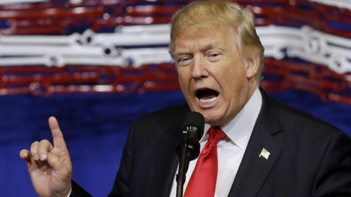Donald Trump durante su intervención ante la prensa este martes en Pennsylvania.-Kiichiro Sato