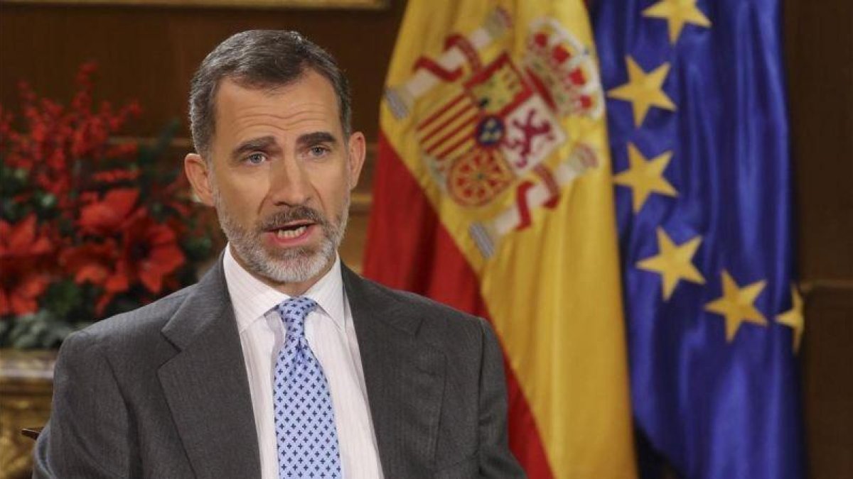 Felipe VI, durante el mensaje navideño del 2017.-ARCHIVO