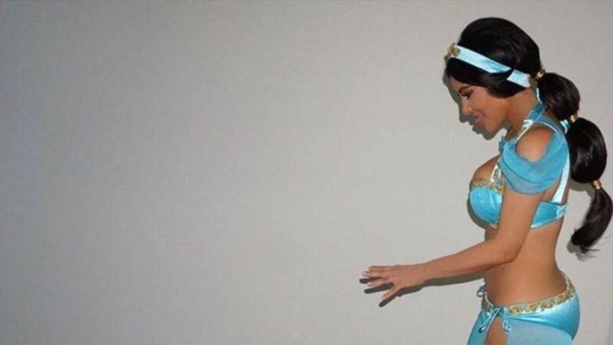Kim Kardashiam, como una princesa Disney.-INSTAGRAM