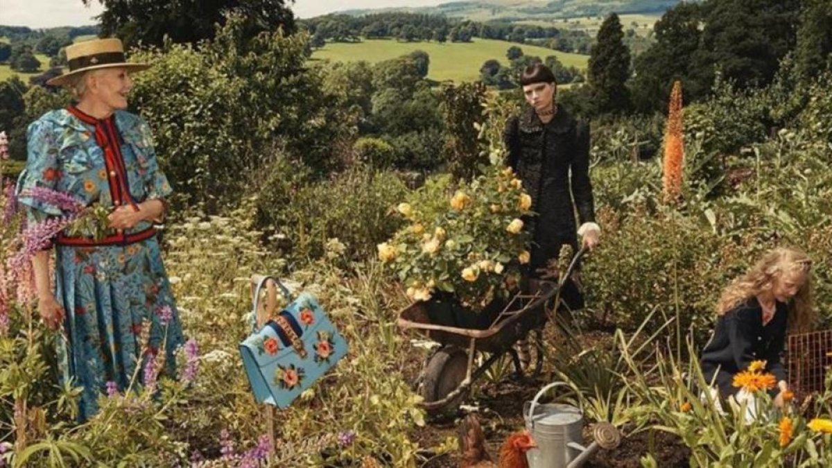 La actriz Vanessa Redgrave, de 79 años, posa para Gucci.-INSTAGRAM