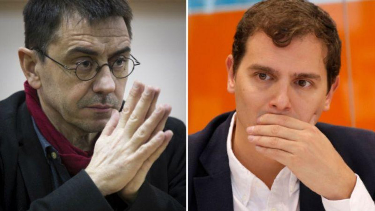 Juan Carlos Monedero y Albert Rivera.-