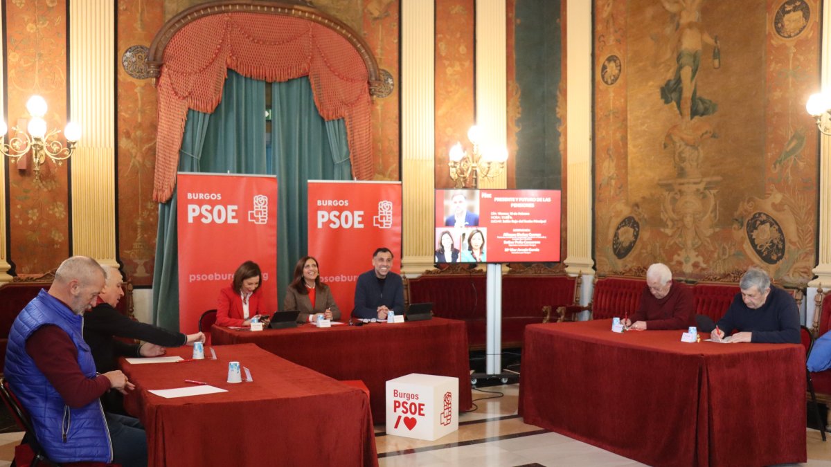 Imagen de la reunión de responsables del PP con federaciones de jubilados y pensionistas celebrada en Burgos.