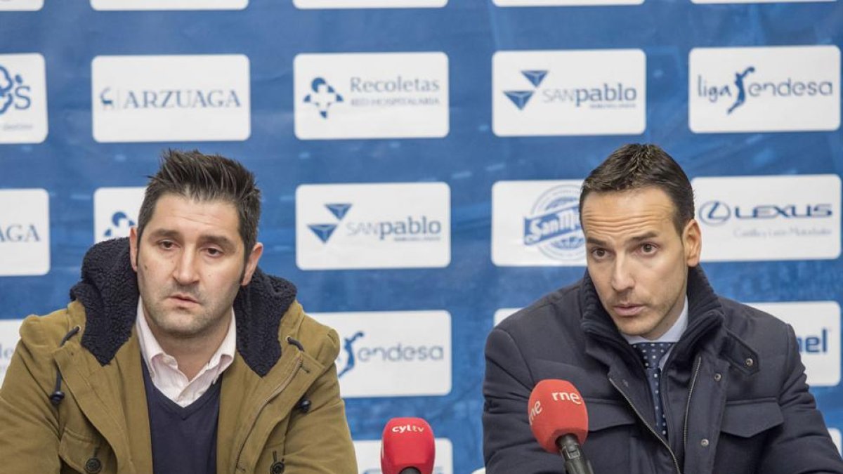 Albano Martínez y Félix Sancho realizaron ayer en el Coliseum un balance de la primera vuelta-Santi Otero