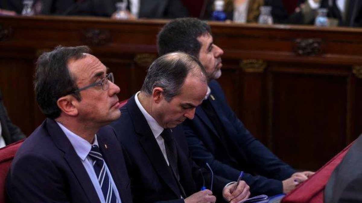 Josep Rull Jordi Turull y Jordi Sànchez.-EFE