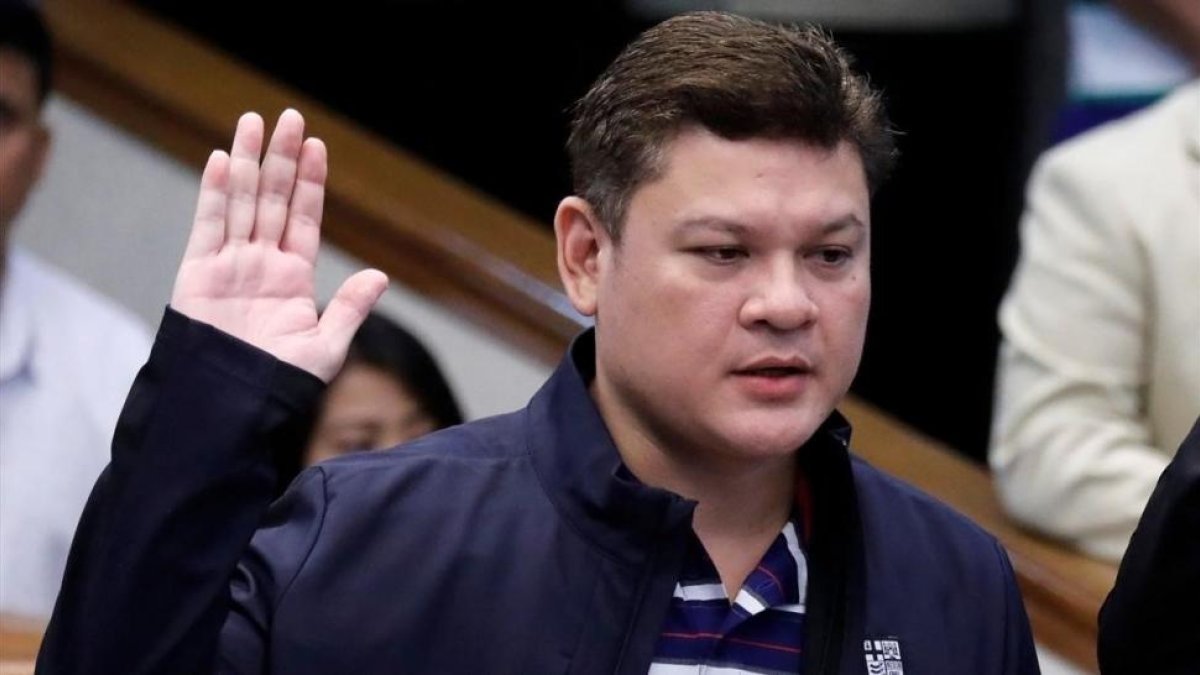 Paolo Duterte durante su comparecencia ante el Senado filipino.-REUTERS / ERIK DE CASTRO