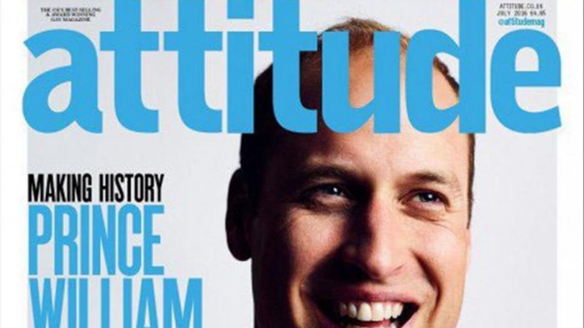 Guillermo, sonriente en la portada de la revista gay 'Attitude'.-