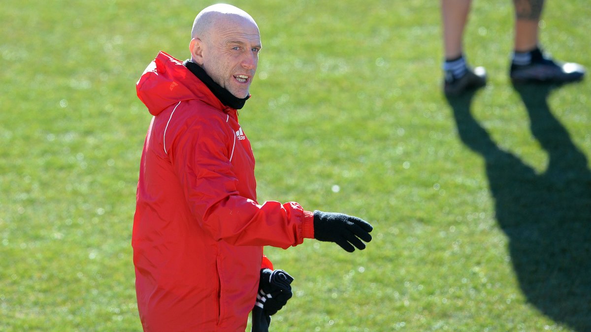 Calero, durante un entrenamiento. TOMÁS ALONSO