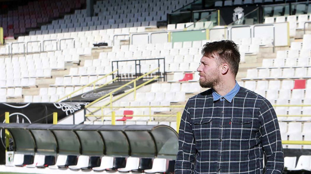 Michu, director deportivo del Burgos CF, en El Plantío. RAÚL OCHOA