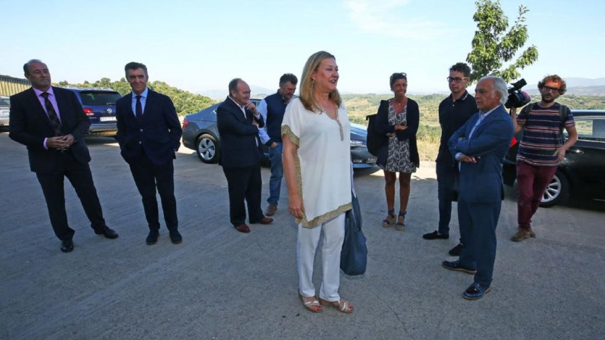 Del Olmo a su llegada a la constitución del comité de seguimiento del Plan de Dinamización Económica Municipios.-ICAL