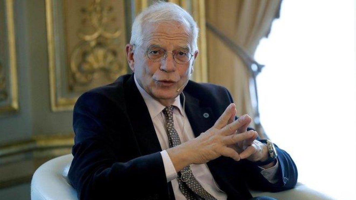 Josep Borrell  interviene en la conferencia del cofundador del centro de estudios y analisis Iniciativa Europea de Estabilidad  Gerald Knaus-EFE ZIPI