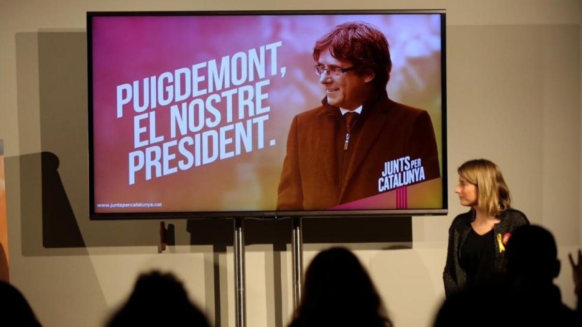 El cartel electoral de Junts per Catalunya-DANNY CAMINAL