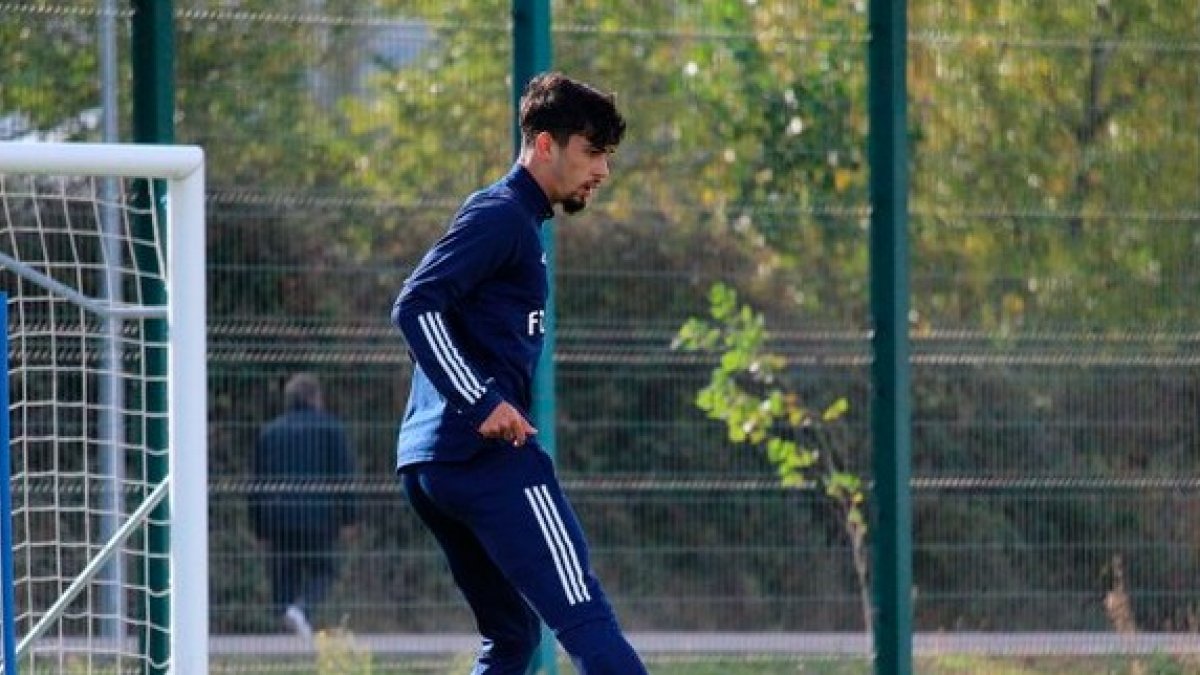 Schutte, durante un entrenamiento. CD MIRANDÉS