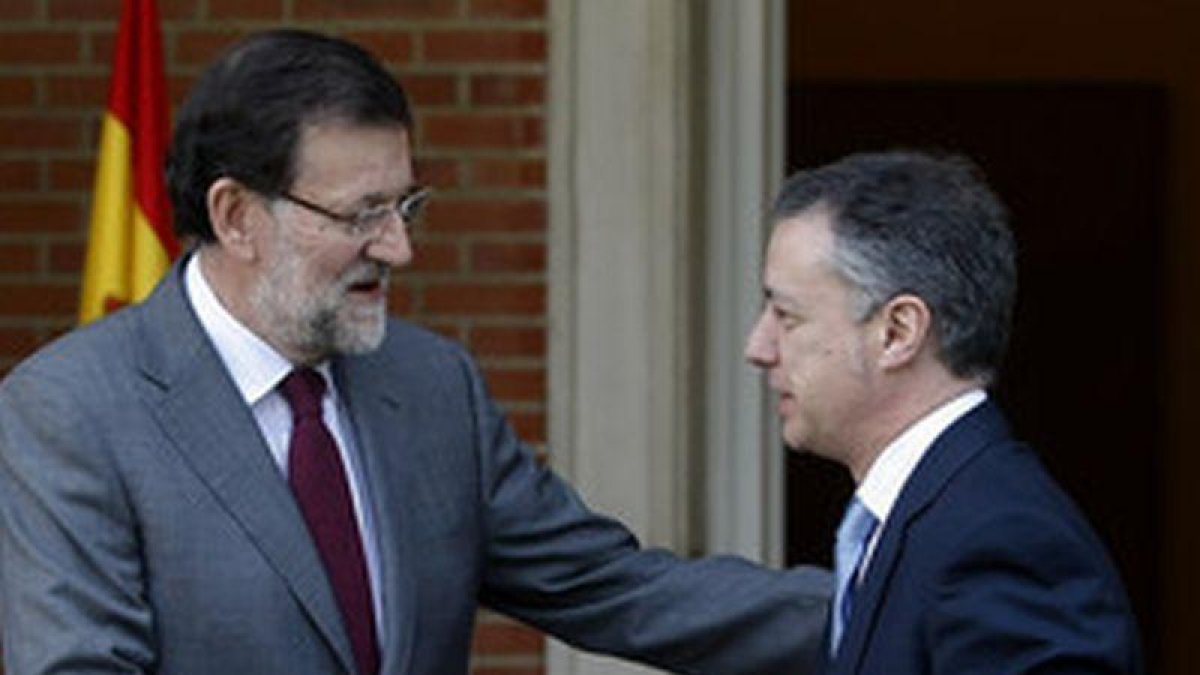 Rajoy y Urkullu en el encuentro del pasado 30-1-2013.-JUAN MANUEL PRATS