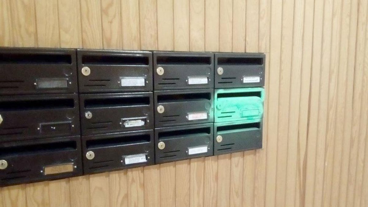 Su buzón apareció el domingo pintado de verde...-L. V.