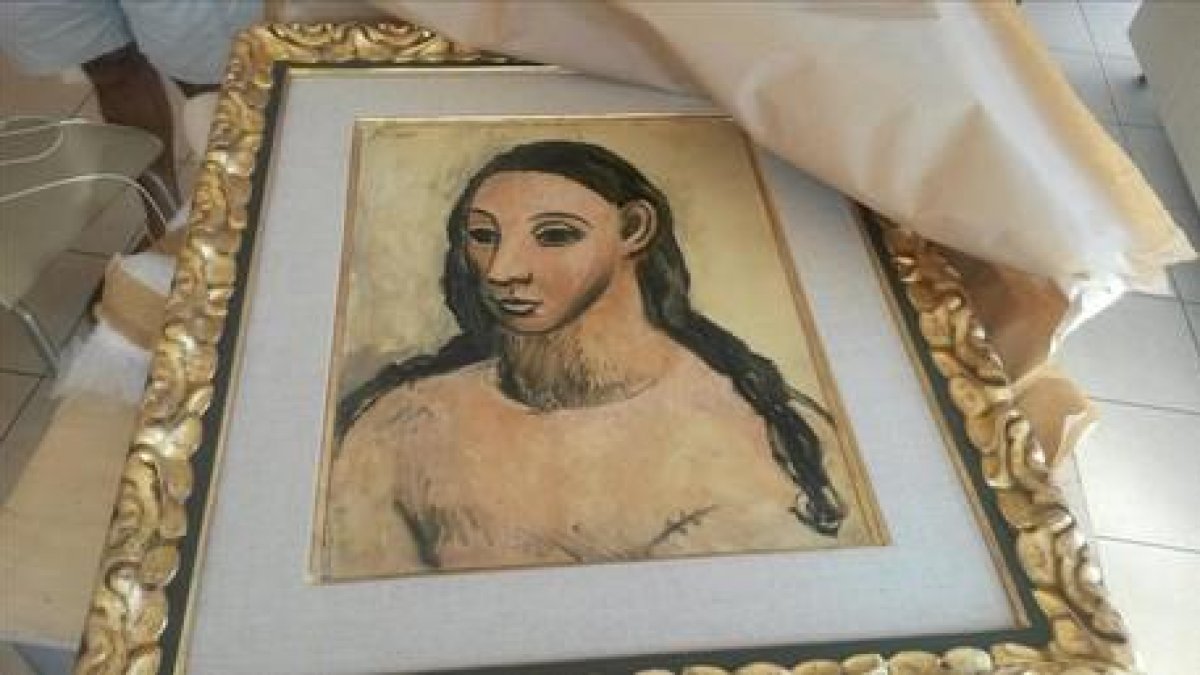’Cabeza de mujer joven’, obra de Picasso, propiedad de Jaime Botín.-AFP