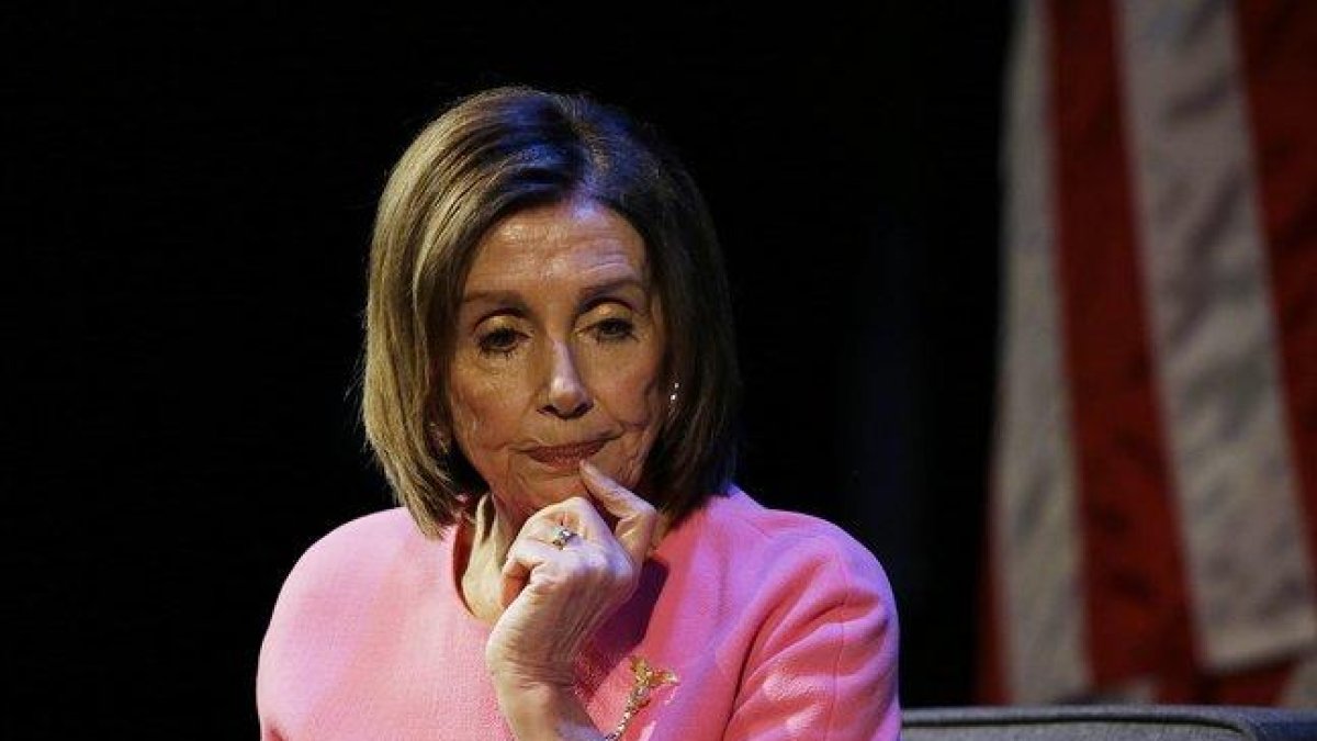La presidenta de la Cámara de Representantes de EEUU, Nacy Pelosi, durante una conferencia en San Francisco, el 29 de mayo.-AP