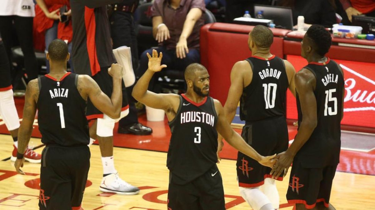 Los Rockets celebran-TROY TAORMINA (USA TODAY SPORTS)