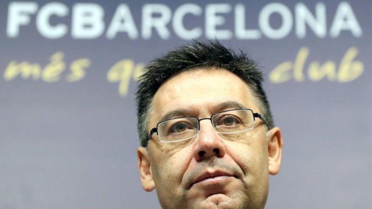 Josep Maria Bartomeu, presidente del Barça.-ANDREU DALMAU