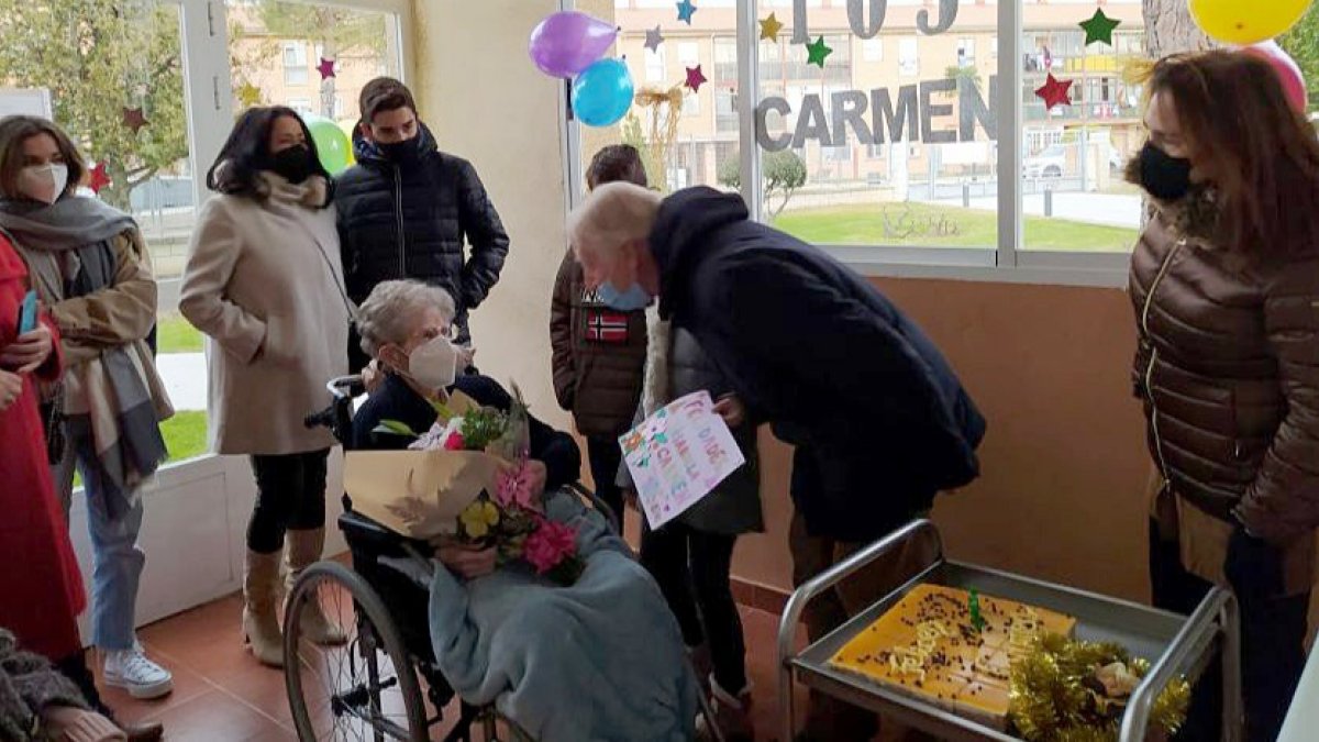 Carmen Simón celebró este 27 de diciembre su 105 cumpleaños. ICAL