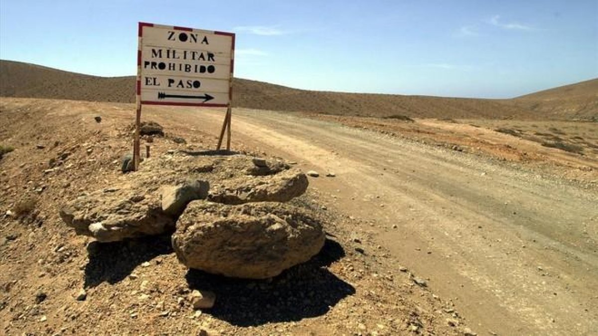 Campo de tiro de Pajara, en Fuerteventura.-JUAN MEDINA