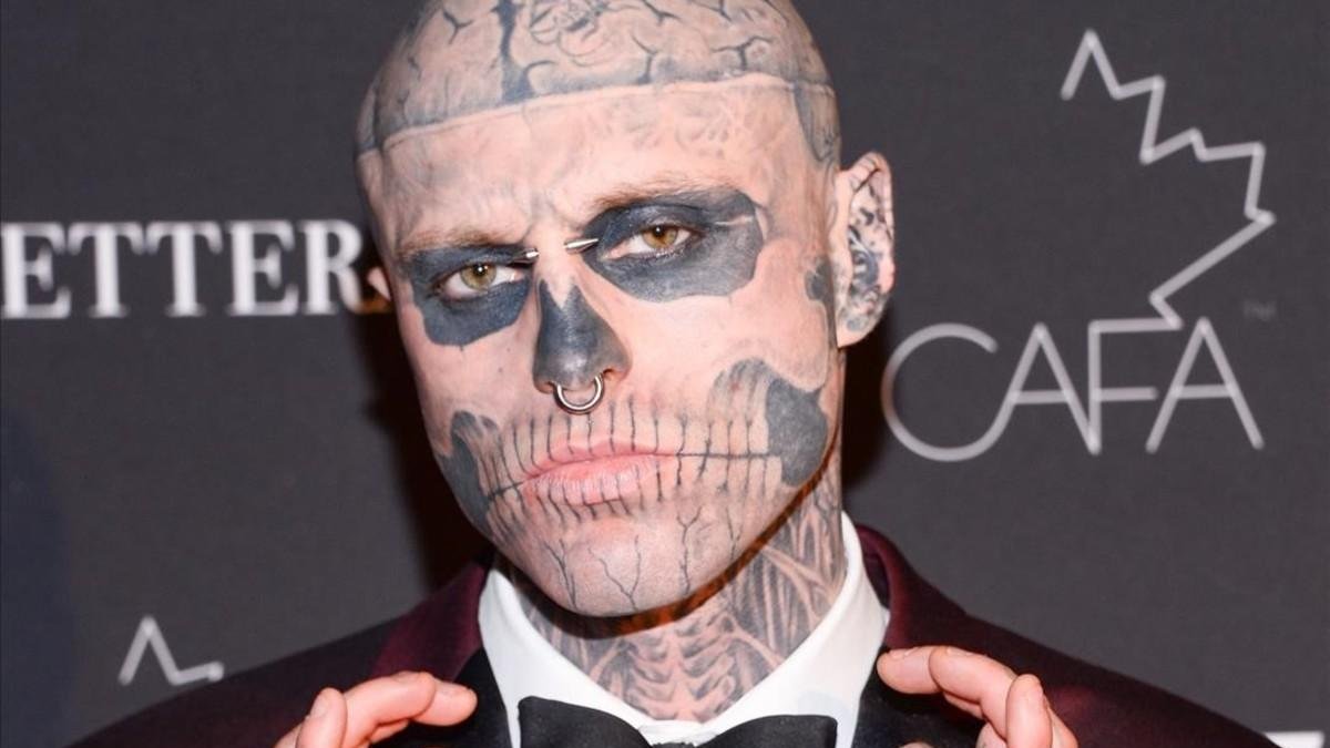 El modelo Rick Genest, conocido como Zombie Boy. /-GEORGE PIMENTEL (GETTY)