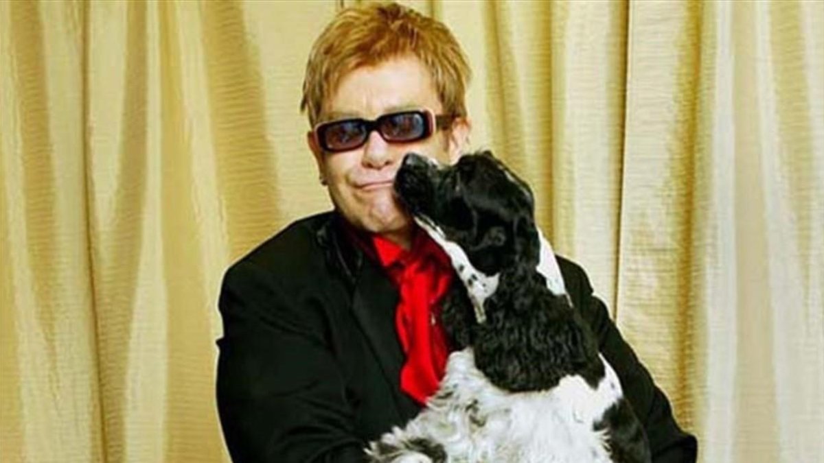 Elton John con su perro.-EL PERIÓDICO