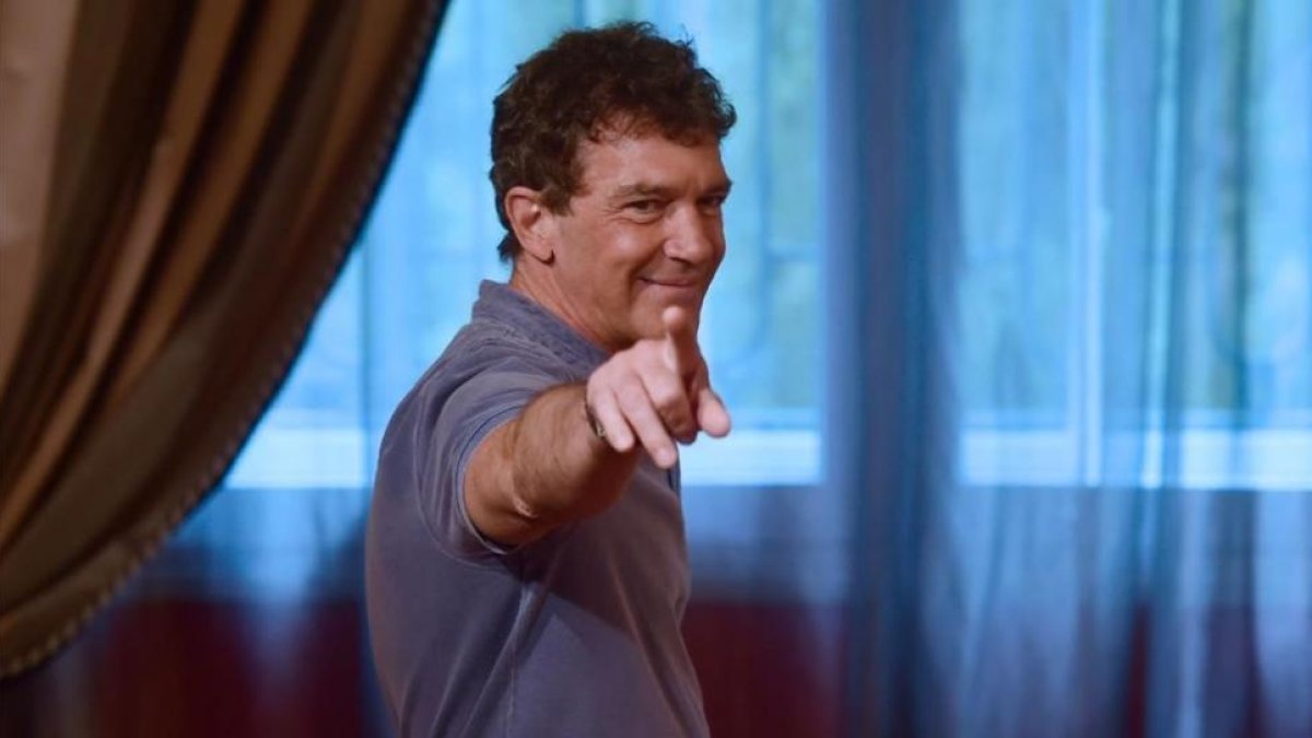 Antonio Banderas, durante la presentación de su última película 'Altamira'.-AFP / PIERRE-PHILIPPE MARCOU