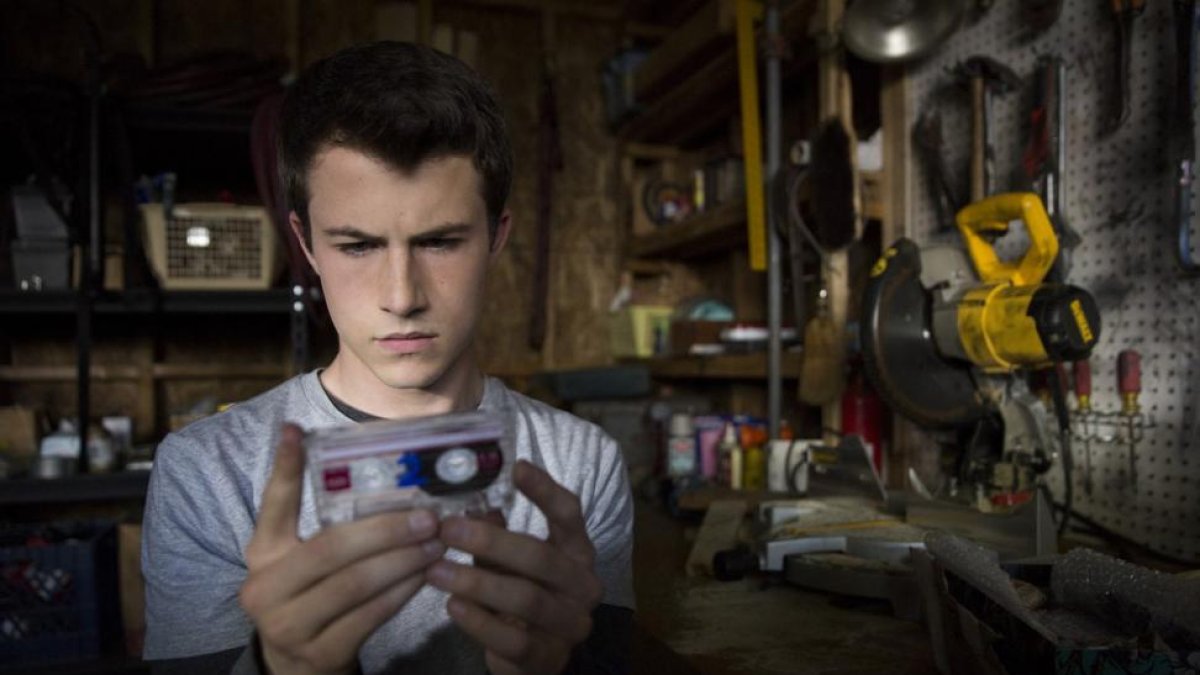 El actor Dylan Minnette, en la producción de Netflix 'Por 13 razones'.-