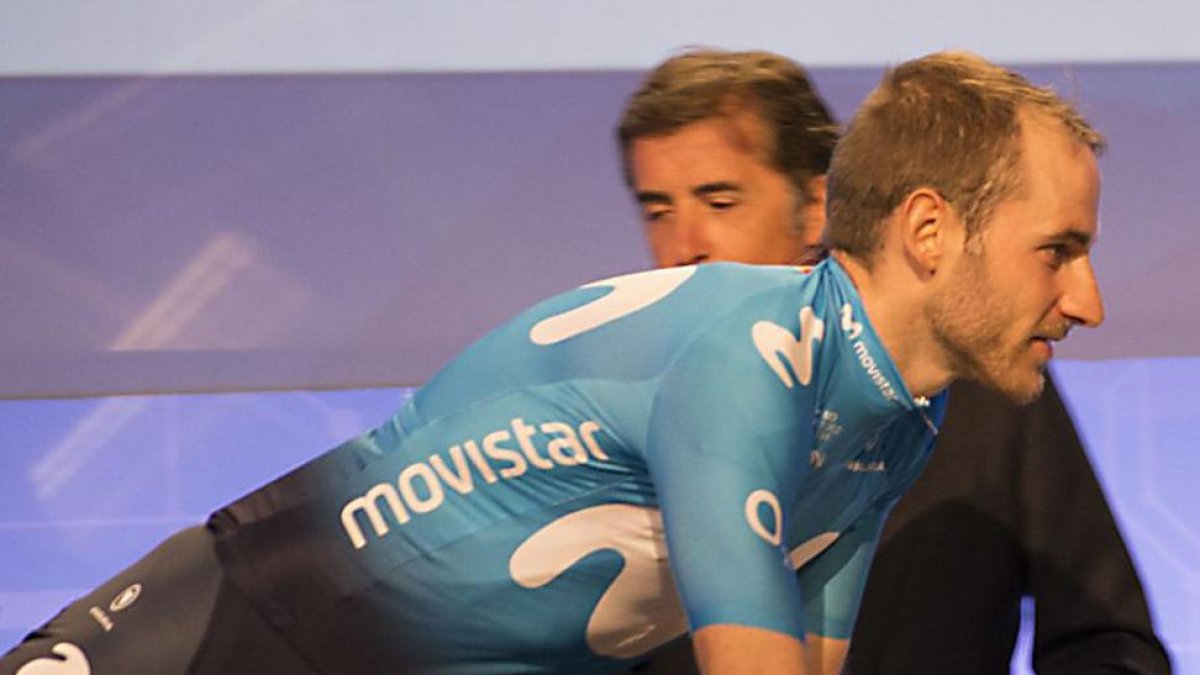 Carlos Barbero, durante la presentación del Movistar 2018.-MOVISTARTEAM.COM