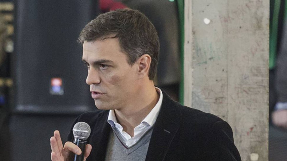 Sánchez, en un acto en la capital.-SANTI OTERO