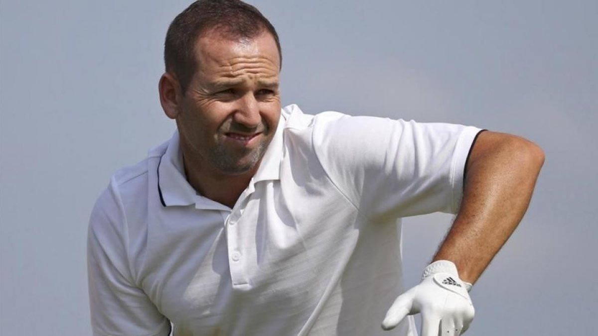 Sergio García, entrenando para el inicio del campeonato de golf en Río.-REUTERS / ANDREW BOYERS